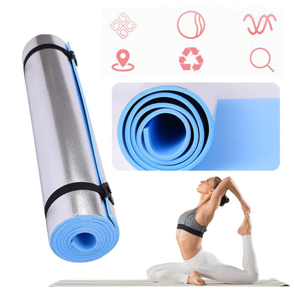 Portable Waterproof Yoga Mat Non Slip EVA Comfort Foam Pilates Mat 10mm Thickened Camping Picnic Mat for Fitness Exercise Sports