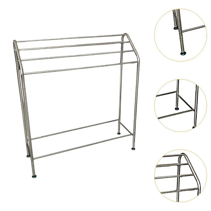 Floor Towel Rack Multifunctional Bathroom Storage Shelf Sturdy Blanket Display Rack for Hotel Closet Laundry Room Home Household