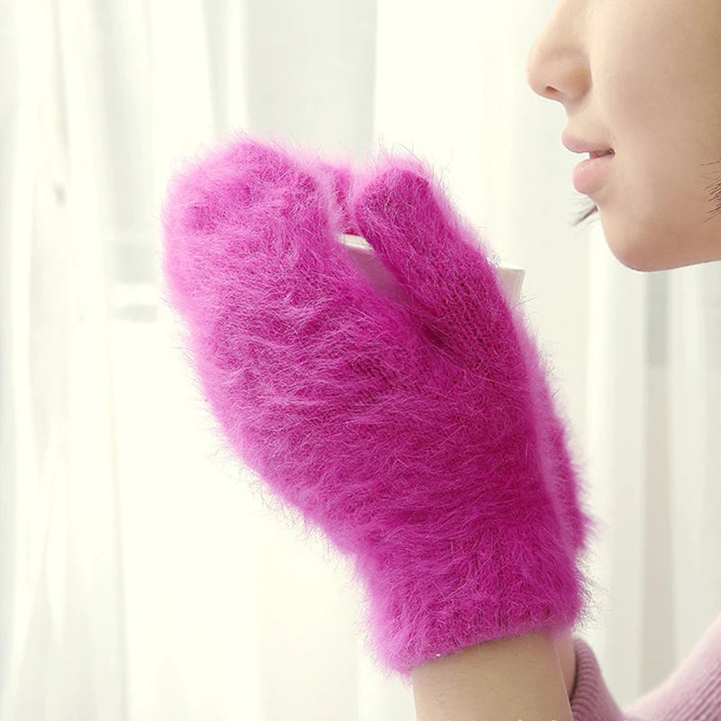 Gloves women's winter cute plush warm riding gloves women gloves womens gloves women winter gloves winter gloves women