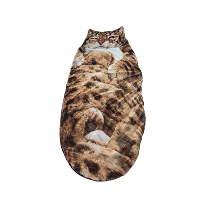 Cartoon Flat Cat Print Washable Sleeping Bag Home  Outdoor Camping Picnic Portable Multi-purpose Blanket Cute Accessories Gifts