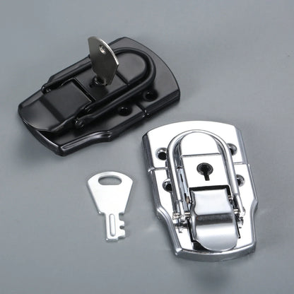 1pc Suitcase Lock Hasp with Key 76*45mm Tool Cabinet Fitting Lock Bag Spring Belt Hasp Buckle Hardware Package Accessories