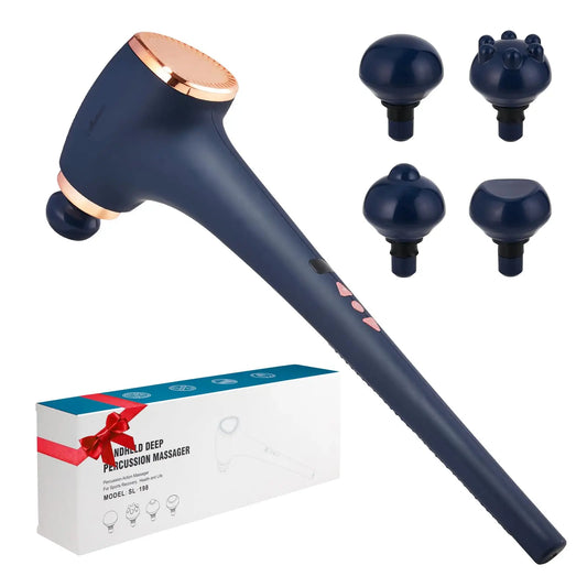 Handheld back massager, suitable for shoulder, foot, leg, calf, and body massagers, rechargeable, electric massager, men's and w