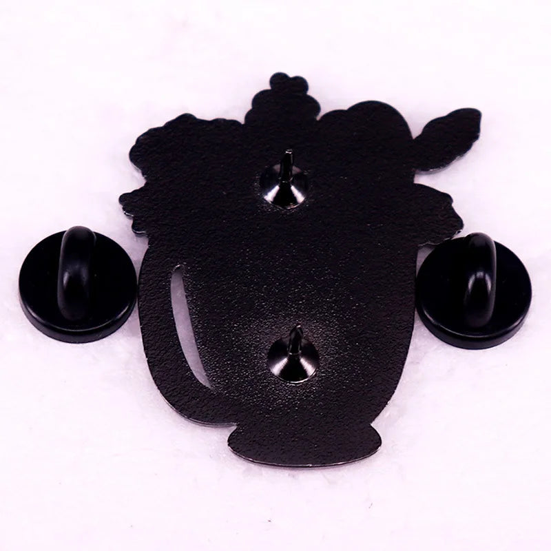 Lovely Delicate Cup Badge Personalized Creative Alloy Enamel Brooch Fashion Clothing Decorative Lapel Pin Boutique Metal Gift