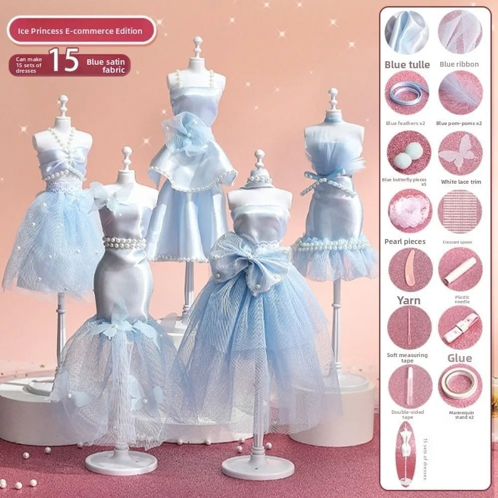 Handcrafts Skirt DIY 's Clothes Kit Handmade Fashion Design Princess Outfit Kit Wear Cute 's Dress Material Girl