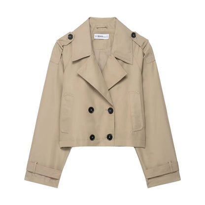 Autumn Women's Jackets 2025 New Short Windbreaker Coats Fashion Loose Autumn Jackets Women's Chic Street Elegant Outerwear Coats