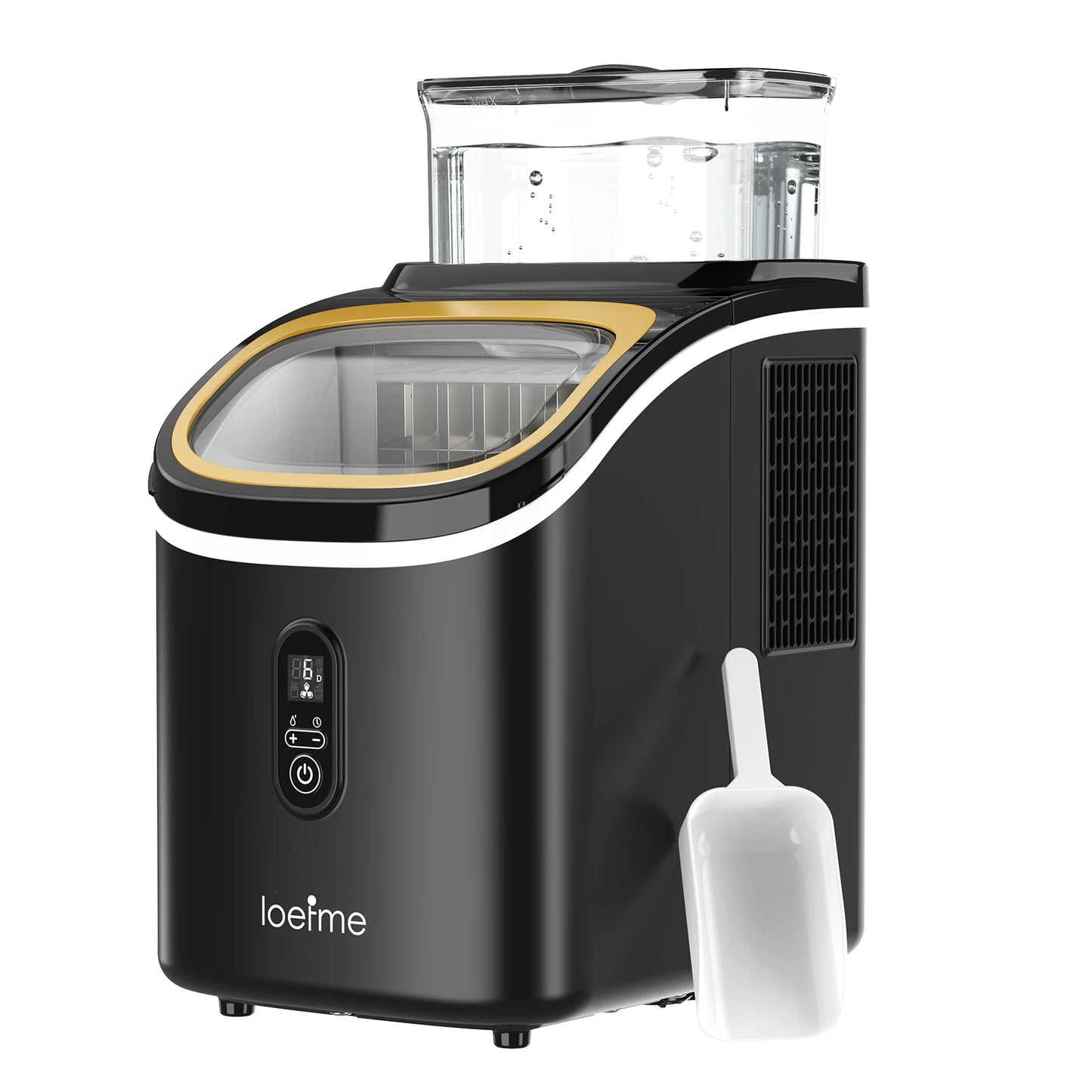LOEFME Portable Ice Maker Machine 15kg/24h 6-13 Mins Quick Ice 16pcs Ice Cubes Countertop Ice Machine for Home Kitchen Party RV