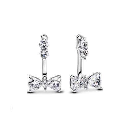 White series New Women's earrings Blue Square Sparkle Halo Stud For Women Tiki Jewelry Party Hoops Gift Things From 1