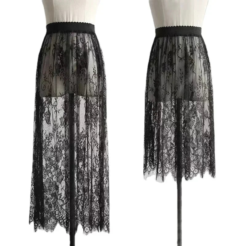 Fashion Basic 2025 Underskirt Female Half Length Skirt Lace Slip Innerwear Short Skirt Women Half Slip Dress Petticoat