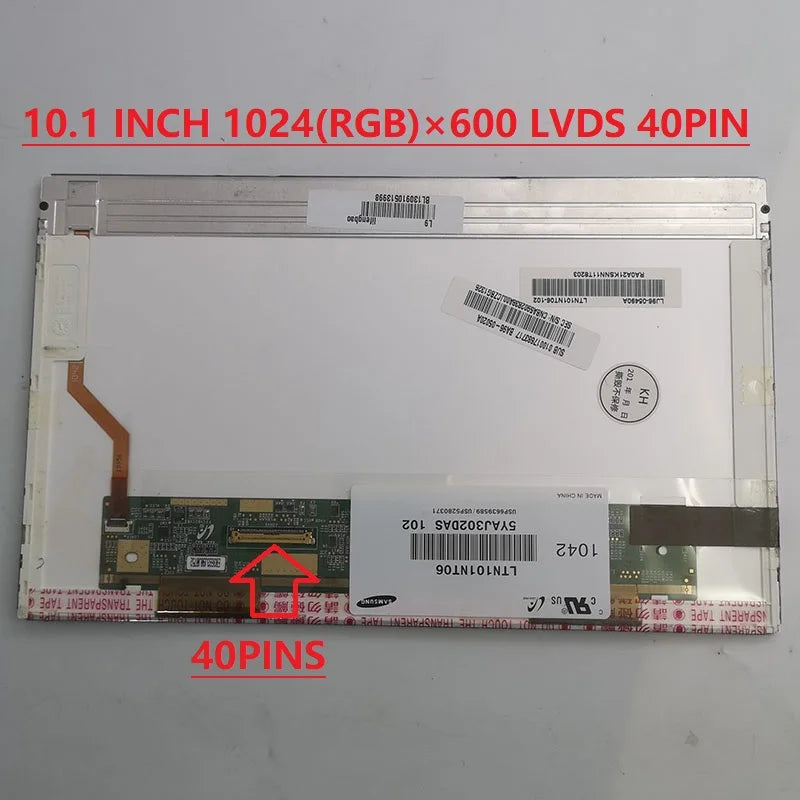 10.1'' Laptop LCD Screen LTN101NT02 For ASUS Eee PC 1015BX for Lenovo S10-2 for HP Mini 110-3600er