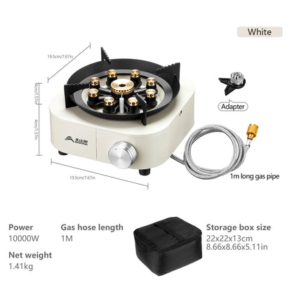 BISINNA Portable Camping Gas Stove 10000W High Firepower Strong Fire Burner for Outdoor Trips Barbecue Picnic Hiking