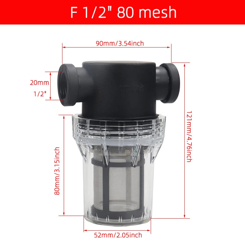 Garden Watering Filter 1/2'' 3/4'' 1'' Plastic Irrigation System Impurity Prefilter Aquaculture Household Water Pipe Filter