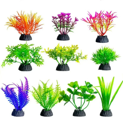 Vibrant Artificial Seaweed Aquarium Plants - Diverse & Lifelike Fish Tank Landscaping Decor