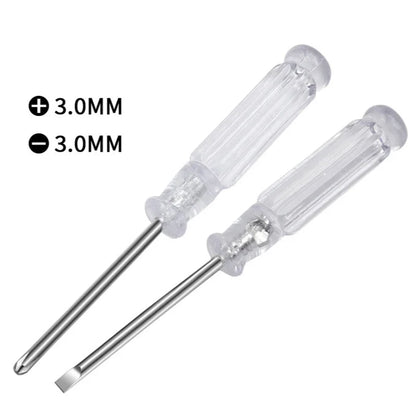 3mm Mini Transparent Cross Screwdriver Phillips Slotted Screw Driver Small Manual Precision Home Appliances Repair Tool DIY Home