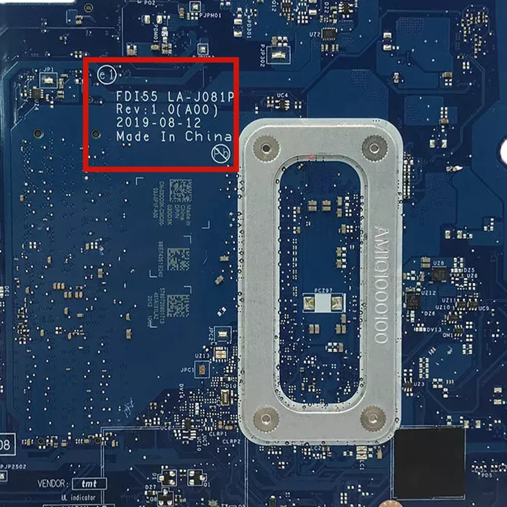 Laptop Motherboard For Dell Inspiron FDI55 LA-J081P with 3501 3493 3593 CPU：i3-1005G1 I5-1035G1 W20W5 62DM7 CY