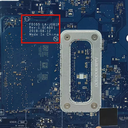 Laptop Motherboard For Dell Inspiron FDI55 LA-J081P with 3501 3493 3593 CPU：i3-1005G1 I5-1035G1 W20W5 62DM7 CY