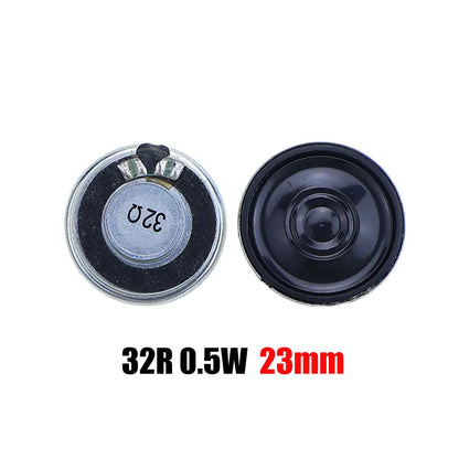 2PCS 8R 32R 0.5W 1W 2W Mini Speaker 8 Ohm 32 Ohm Loud Speaker Diameter 20mm 23mm 26mm 28mm 30mm 32mm 36mm 40mm 45mm Loudspeaker