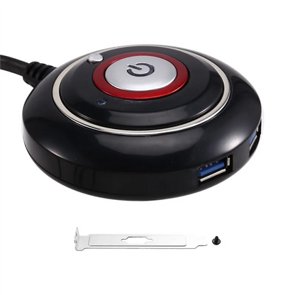ELECT-Computer Desktop Switch Button With Dual USB Port Desktop Host External Start Button