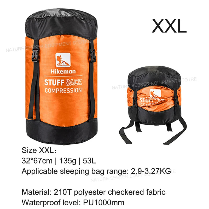 HIKEMAN Compression Stuff Sack for Sleeping Bag Outdoor Camping Backpacking Hiking Gear Storage Bags