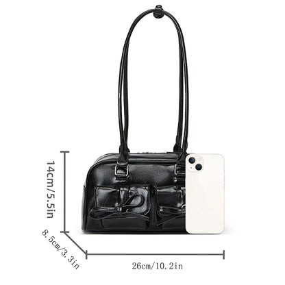 New Ballet-style Shoulder Bag Spring Bow Underarm Bag Women's Bowling Simple Tote Bag for Women