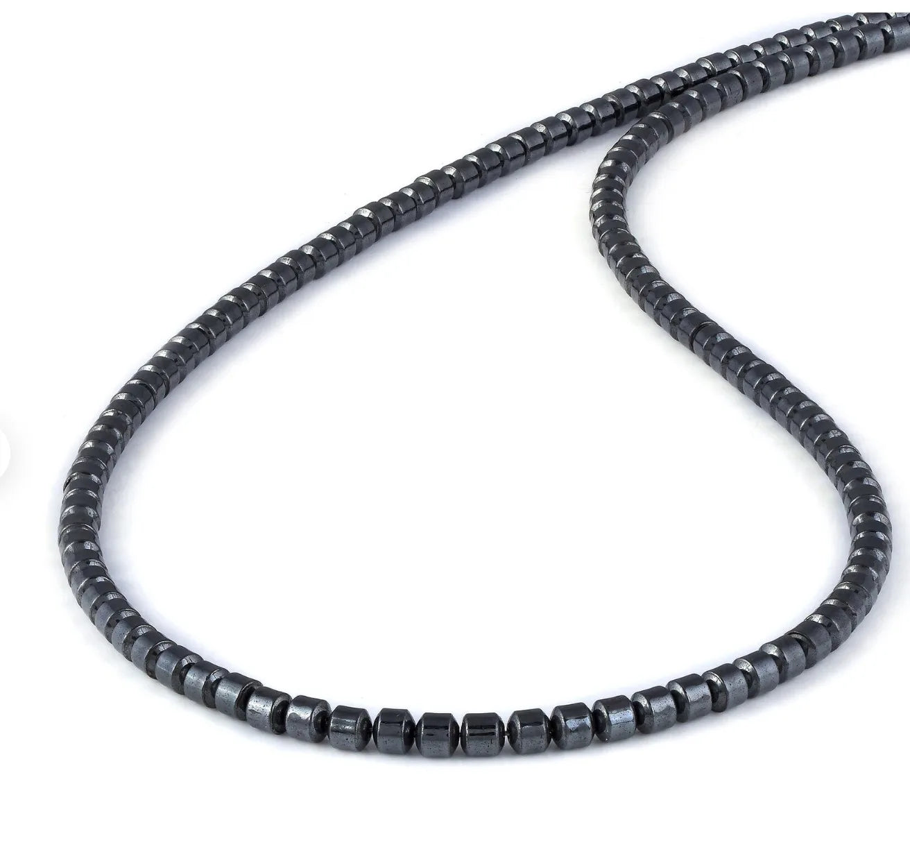 Heishi Turquoise Men Necklace with Hematite  Men Gemstones Necklace  Stone Necklace Onyx Mens Necklace