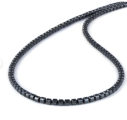 Heishi Turquoise Men Necklace with Hematite  Men Gemstones Necklace  Stone Necklace Onyx Mens Necklace
