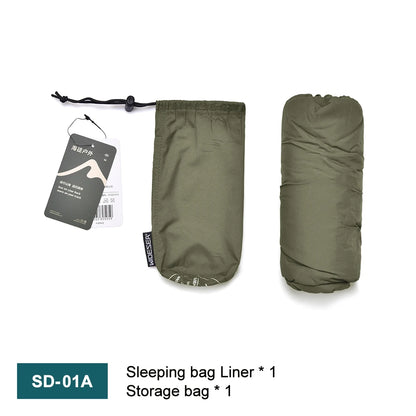 Widesea Camping Sleeping Bag Liner Ultralight Mummy Sleeping Bag Backpack Liner Single Person Travel  Sleeping Bag