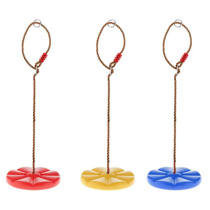 Outdoor Play Heavy Duty Disc Swing Tree Swing Round Seat Platforms Easy DIY Playset Addition Kids Play Equipment Garden Gifts