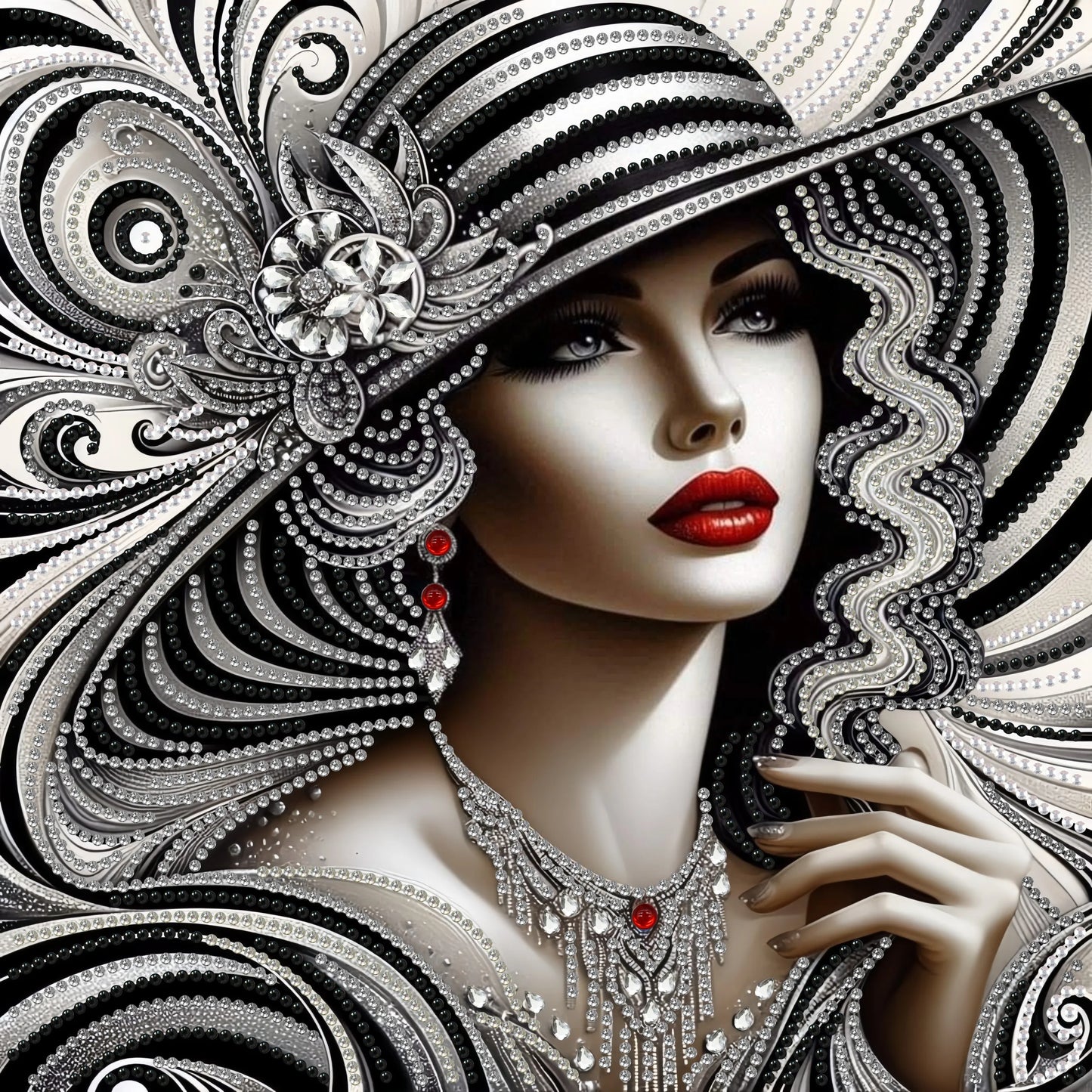 2D floor plan DIY diamond painting set beautiful women's decoration DIY irregular diamond mosaic art gift crafts wall home decor