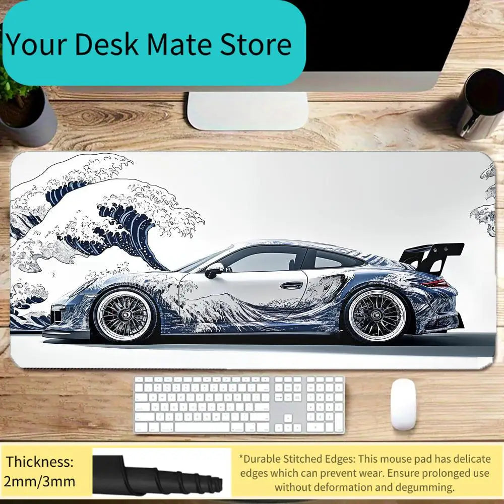 This mouse pad is a printed style with non-slip rubber base and washable cloth surface, suitable for gaming, office and PC desk