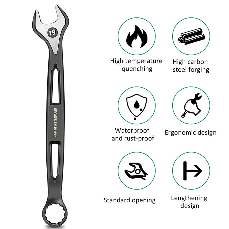 Durable Ratchet Wrench 8-32mm Universal Double Open Ends Torx Wrench Combination Wrench Fast Ratchet Wrench Auto Repair Tools