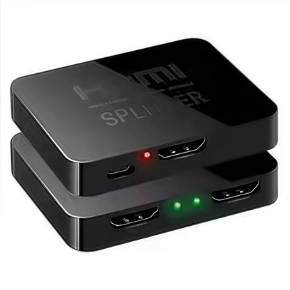 1x2 4K HDMI Splitter - 1 Input 2 Output Video Distributor for Dual Monitor, PC,Projector,Laptop,4K@60Hz HD Amplifier Switch Box