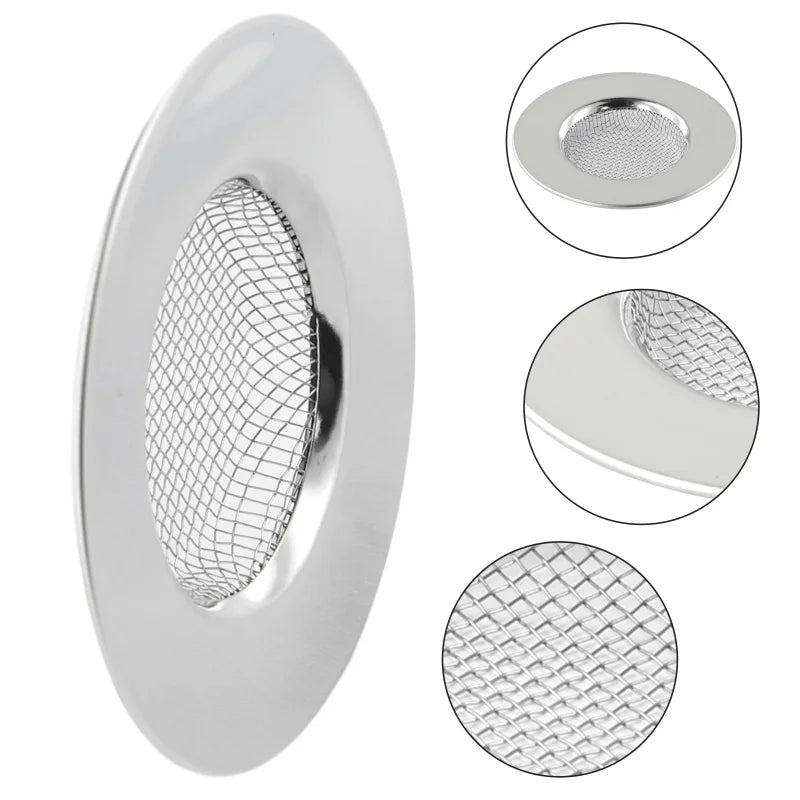 64mm Bathtub Hair Catcher Stopper Stainless Steel Shower Drain Hole Filter Trap Kitchen Metal Sink Strainer Floor Drain