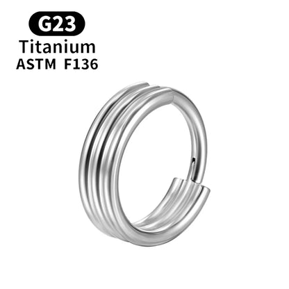 ASTM F136 Titanium 16G Hinged Nose Ring CZ Septum Clicker Cartilage Hoop Earrings Tragus Rook Daith Conch Helix Piercing Jewelry