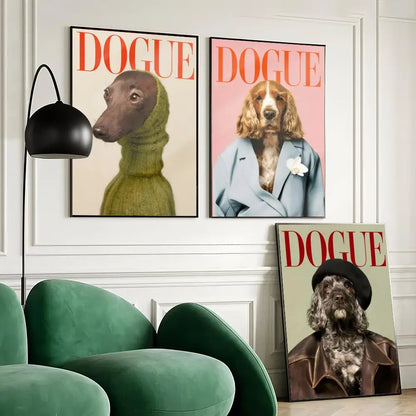 Dogue Painting Calligraphy Canvas Painting Art for Bedroom Living Room Home Decor Wall Decoration Decals Gift