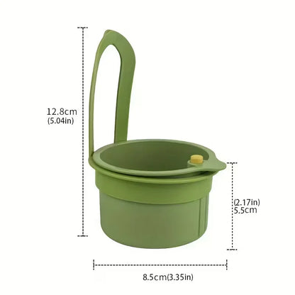 Press-Type Drain Basket: Food Strainer & Sink Organizer, Multi-Functional for Kitchen & Bathroom Use