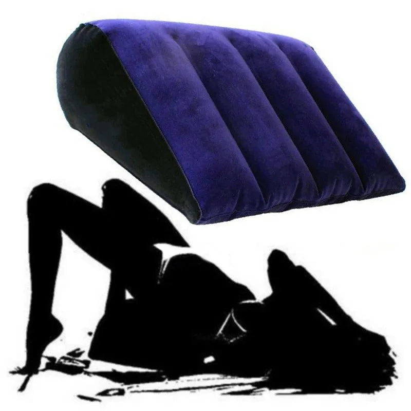 Inflatable Travel Pillow Multifunctional Body Pillow Lumbar Yoga Pillow Travel Positions Support Air Cushion Triangular Pillow