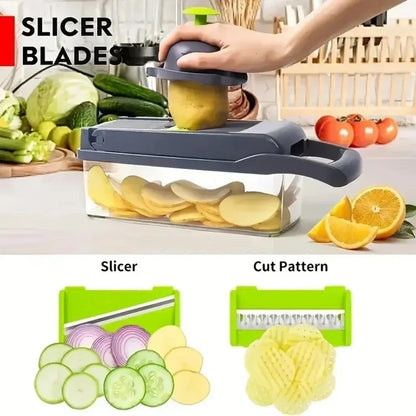 Multifunctional Vegetable Chopper With Handle 14/16 in 1 Kitchen Slicer Dicer Grater Food Cutting Cocina Gadget