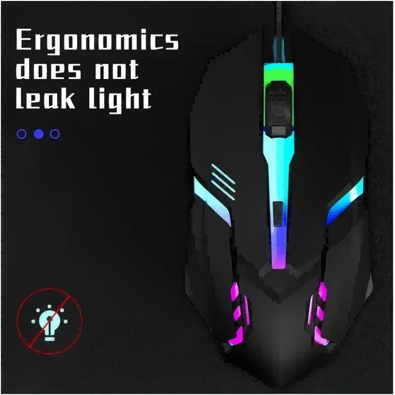 Latest High-Quality Ergonomic Gaming Mouse for Desktop and Laptop Computers,4-Button USB RGB Backlit Mouse