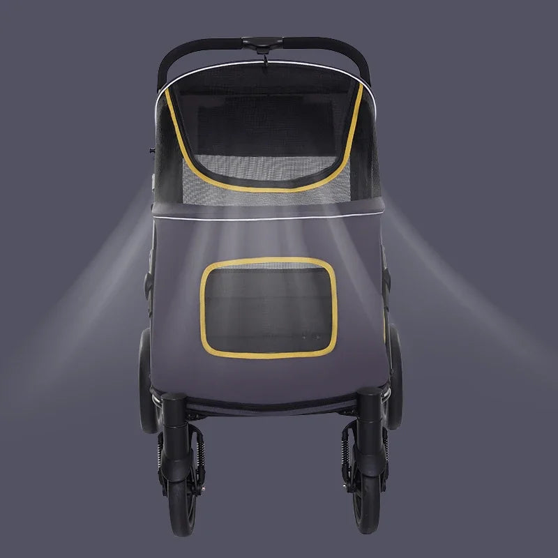 Manufacturing Large Foldable Cat Strollers, Popular Luxury Pet Dog Strollers for Travel