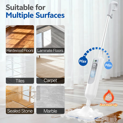 Vastorm Steam Mop Powerful 6 in 1 Handheld Scrubbing Steam Vacmop Detachable Floor Steam Cleaner High Temperature for Hardwood Floor Marble Floor Kitchen Carpet-F2