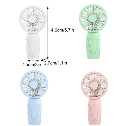 Portable Handheld Small Fan ABS Lightweight Cute Appearance USB Rechargeable Mini Fan For On Go Cooling Portable Mini Pocket Fan