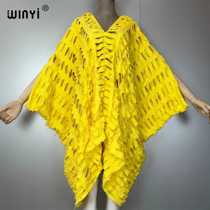WINYI Original V neck denim sexy short dress with holes New Fashion Africa Womens party holiday Casual Maxi beach dress