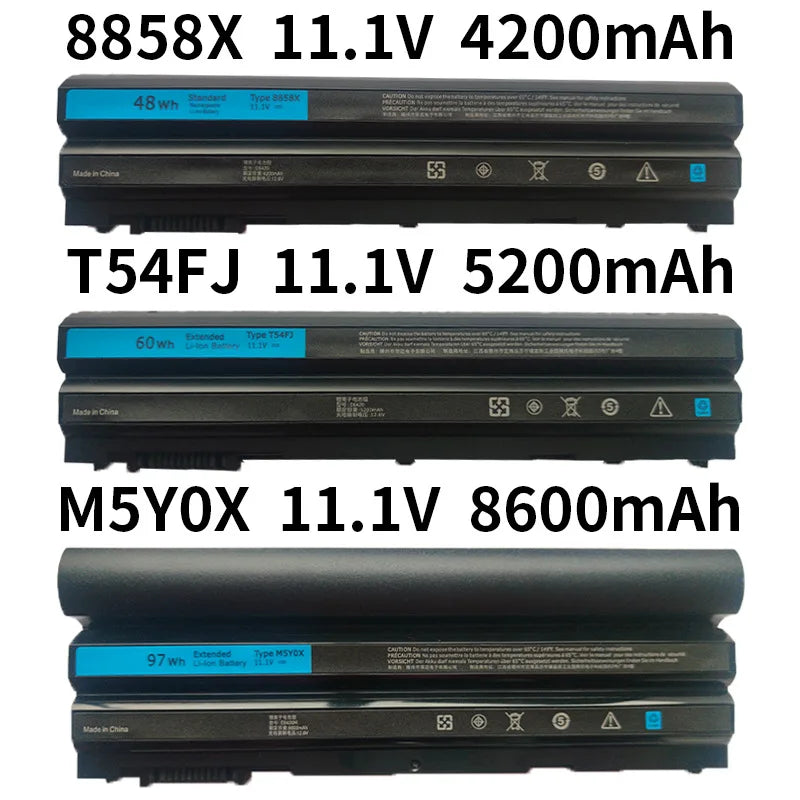 11.1V 48Wh/60Wh/97Wh T54FJ  8858X  M5Y0X Laptop Battery for DELL Latitude E5420 E5430 E5520 E5530 E6420 E6430 E6520 E6530 E6540