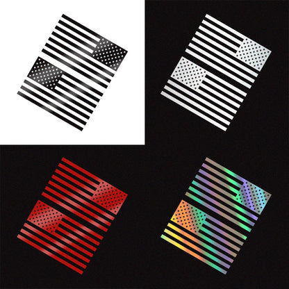 2Pcs US Flag Vinyl Stickers American Flag Decal For Car Trucks Windows Side Door Body Bumpers Laptops Styling Decor Accessories