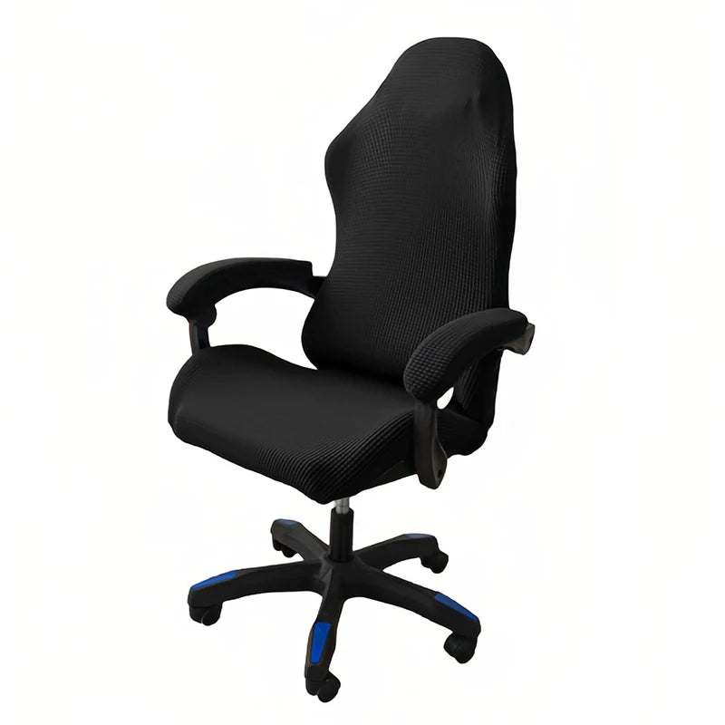 Solid Color Gaming Chair Cover Soft Elasticity Polar Fleece Armchair Slipcovers Computer Seat Chair Covers Stretch Rotating Lift