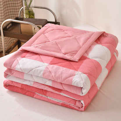 Summer Thin Comforter Soft Air-Conditioned Four Season Comforter Machine Washable Single Double Blanket Ultrasonic Quilted Quilt