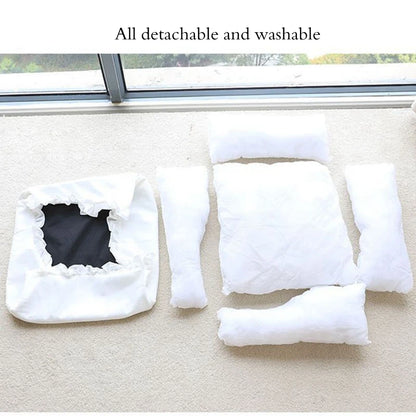 Pet Dog Lace Bed Cat Bed Cute Puppy Square Sleeping Cushion Bed Cat Sofa Warming Dog Nest with Pillow Washable Pet Bed S~L