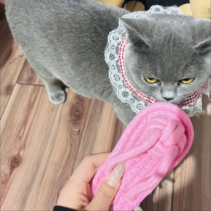 Funny Pet Dog Toys Slippers Cotton Rope Shoes Interactive Chewing Puppy Dog Teeth Cleaning Outdoor Training Cat Relieve Anxiety