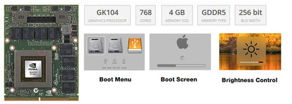 Quadro K3100 K3100M GDDR5 4GB N15E-Q1-A2 Grafikkarte mit X-Blende für Apple iMac A1312 27 Zoll (2010/2011)