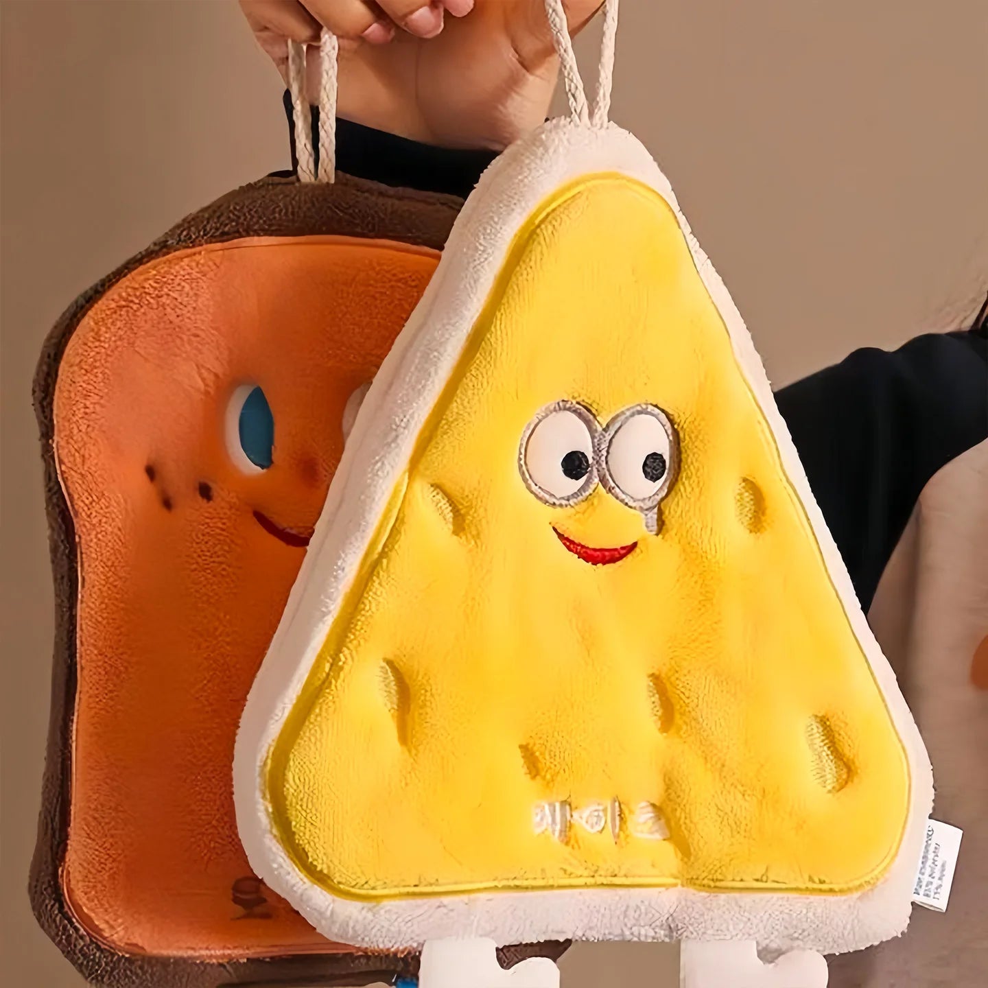 Cute Cartoon Hand Towel with Hanging Loop: Super Absorbent Thick Washcloth for Kitchen & Bathroom, Quick-Dry Decorative Towel